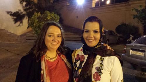 ارحوم مع الفنانة الفرنسية انكد ازدهار
