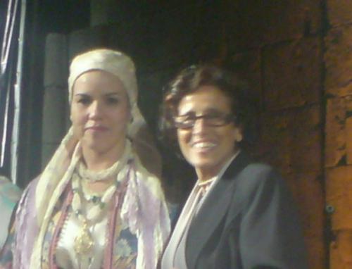 ارحوم مع وزيرة الثقافة ثريا جبران 1